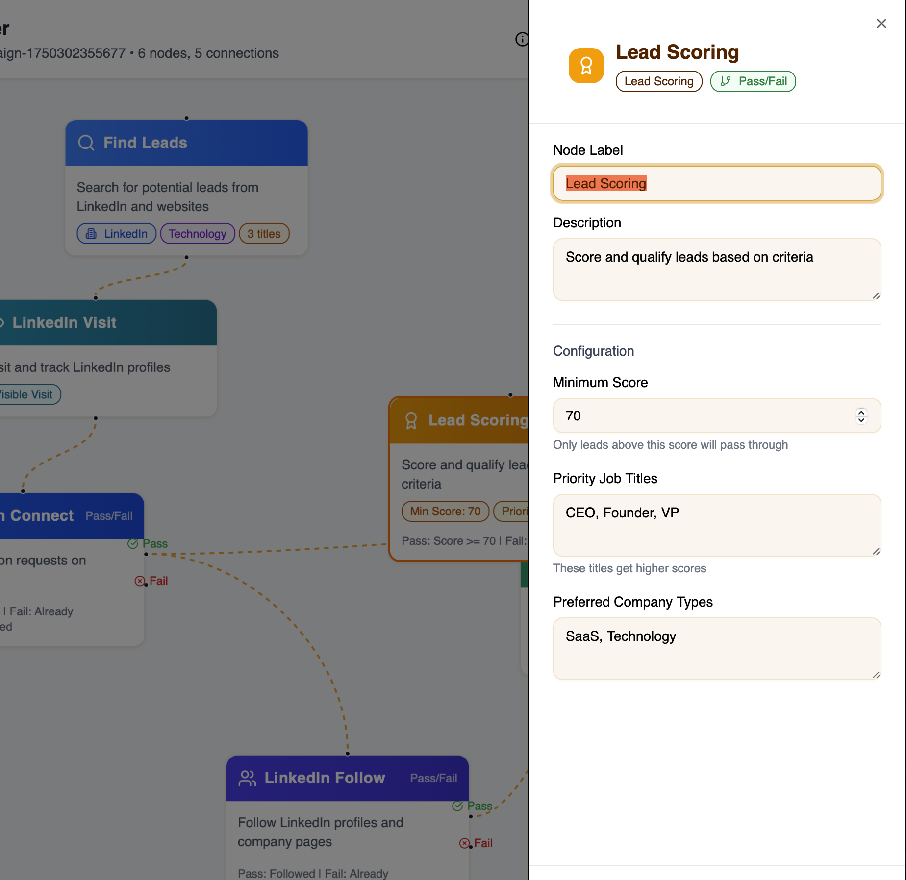 Lead scoring and enrichment preview